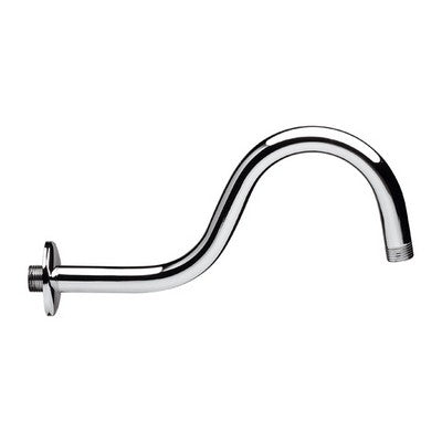 BRACCIO DOCCIA CURVO IN OTTONE PESANTE CROMATO Misura: cm 29
