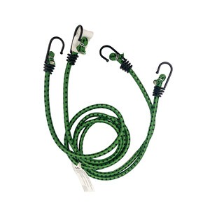 C SET 2 FUNI ELASTICHE D.8 C/2 GANCI FE 120 VERDE