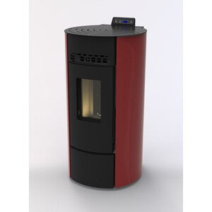 C STUFA PELLET ROUND ARGE 9 BORDEAUX V6