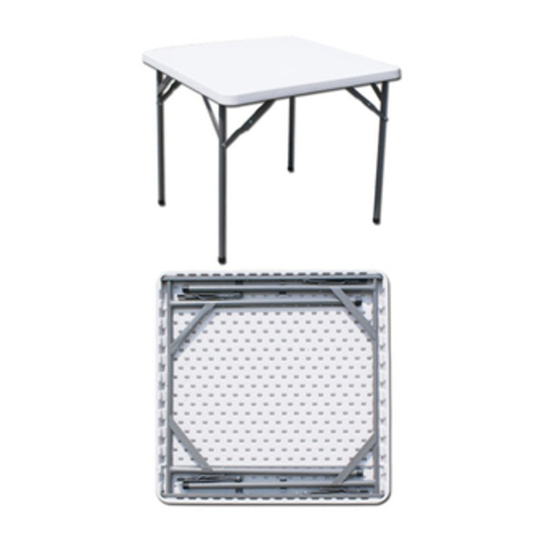 C TAVOLO IN ACCIAIO E HDPE PIEGHEVOLE 87X87XH74CM