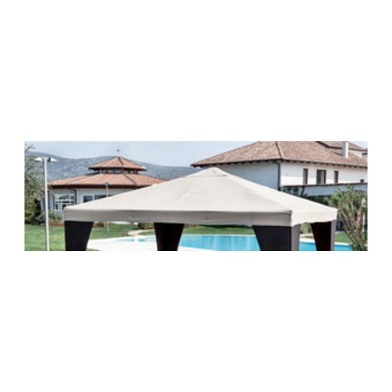 C TOP RICAMBIO P/GAZEBO LEGNO 3X3M POLIEST BIANCO