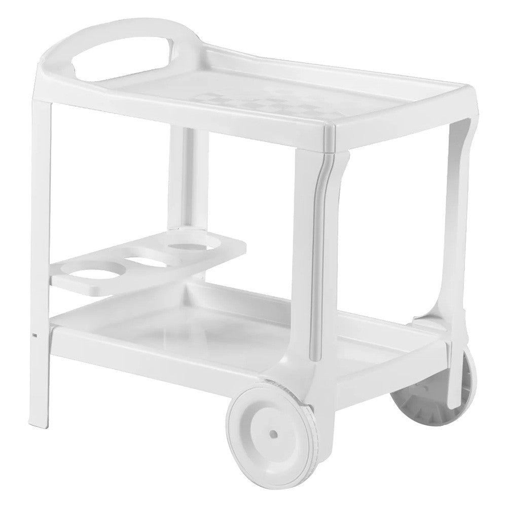 CARRELLO PORTAVIVANDE IN PLASTICA 'BORNEO' bianco