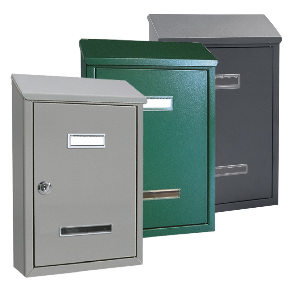 CASSETTA POSTALE 'PEONIA' cm 24,5x7,5x H.36 - grigio argento