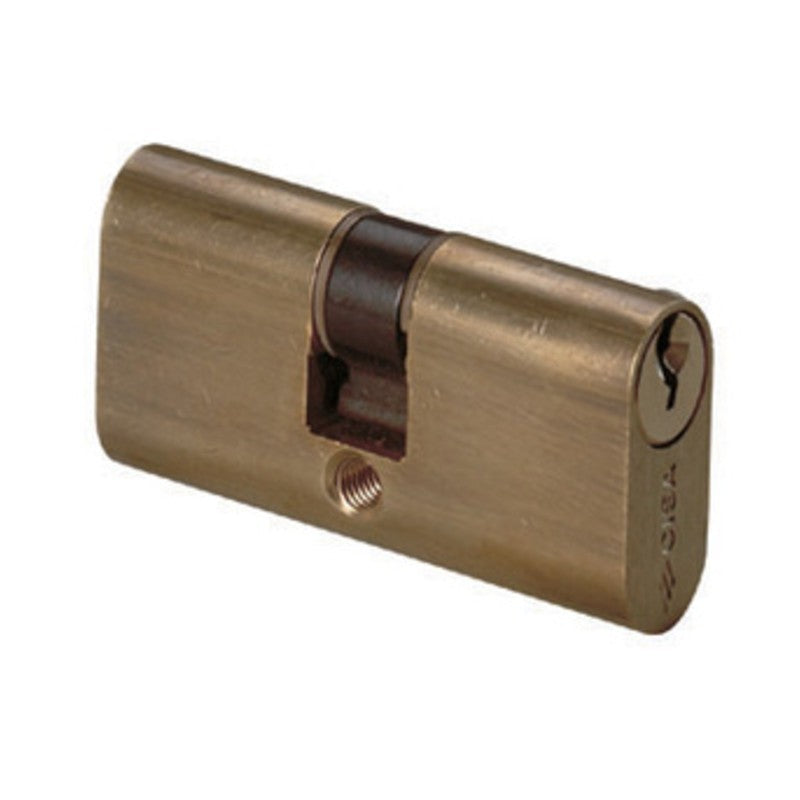 CISA 08210.02 CILINDRO OVALE 28-28 OTTONATO C/3CH