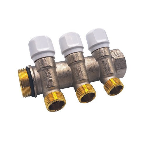 COLLETTORE FASATO CON VITONE Misura: 1" x 1/2 4 Vie