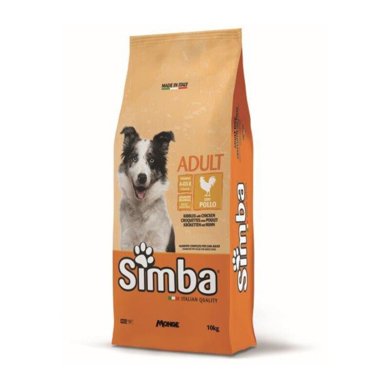CROCCHETTA CANE MONGE SIMBA 10 KG ADULT POLLO