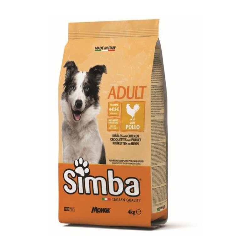 CROCCHETTA CANE MONGE SIMBA 4 KG ADULT POLLO