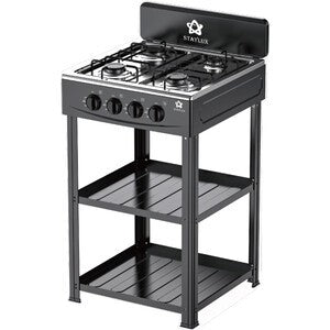 CUCINA 4 FUOCHI 2 MENSOLE BOMBOLA 49X49 CM NERO