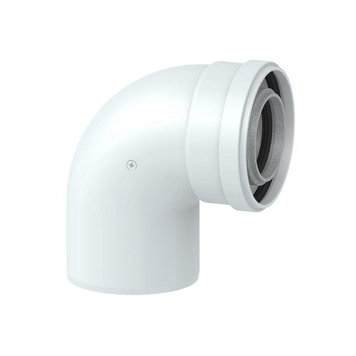 CURVA 90° DN 60/100 C/RACCORDO DN 60 M.M. (COASSIALE) Misura: Senza prese analisi fumi