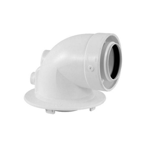 CURVA COASSIALE 90° PER CONDENSAZIONE 60/100