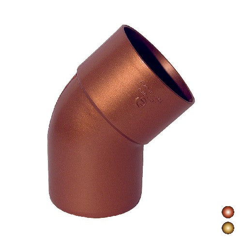 CURVA PLUVIALE 45° Misura: Diam. 100 - Rame rosso