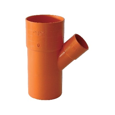 DERIVAZIONE 45° RIDOTTE IN PVC ARANCIO Misura: Diam. 125 x 63