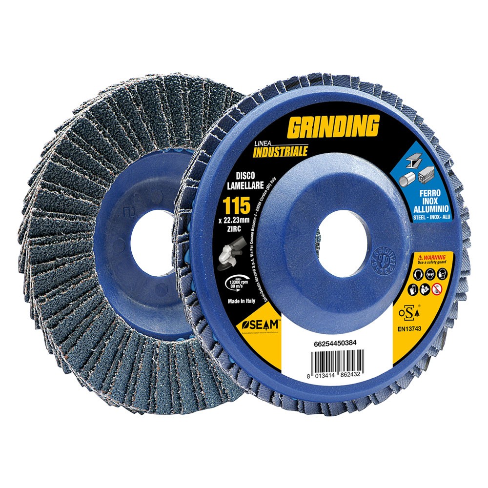 DISCO LAMELLARE PER ACCIAIO INOX 'GRINDING LINEA INDUSTRIALE' ø 115 gr. 60