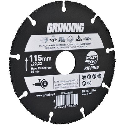 DISCO RIPPING LEGNO PVC INDUSTRIAL GRINDING
