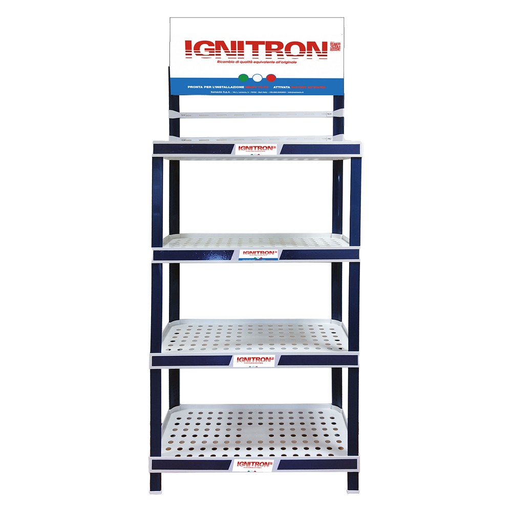 ESPOSITORE DA TERRA PER BATTERIE 'IGNITRON' cm 70 x 34,7 x h.172