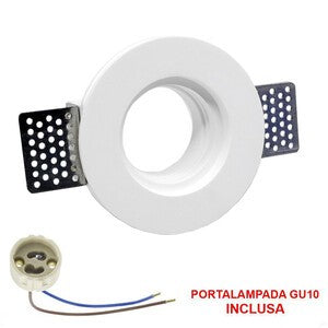FARETTO INCASSO IN GESSO D.100 TONDO GU10