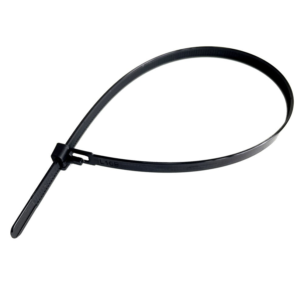 FASCETTA A STRAPPO PER CABLAGGIO RIAPRIBILE mm 7,6 x 300 - nero
