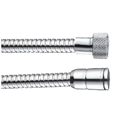 FLESSIBILE DOCCIA IN OTTONE DOPPIA AGGRAFFATURA CONO PER STOP SICUREZ Misura: cm 125 - Cromo