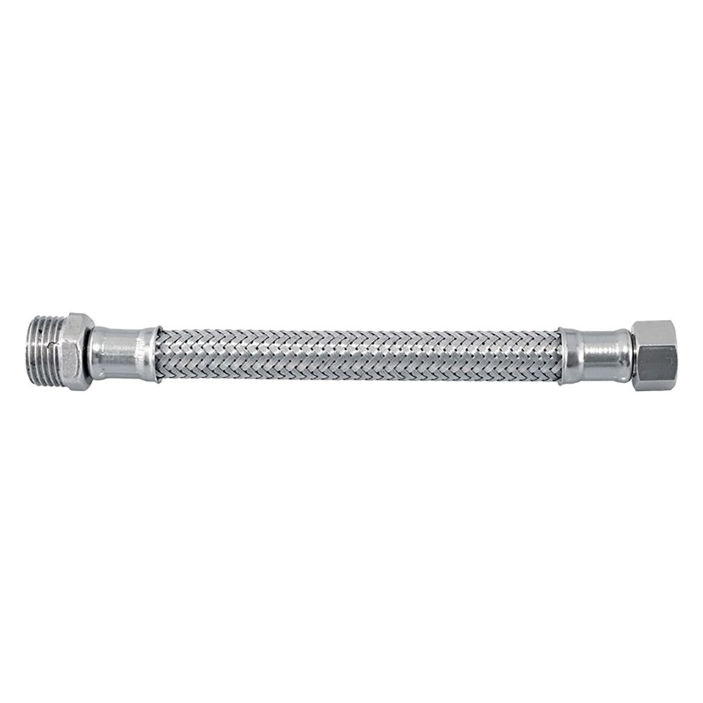 FLESSIBILE IN ACCIAIO INOX cm 25 M 1/2 x 3/8 F
