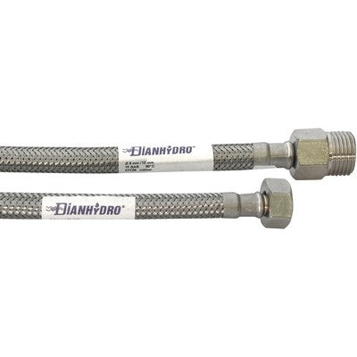 FLESSIBILE INOX MODELLO PROLUNGATO CM. 25 Misura: MF 1/2 x 3/8