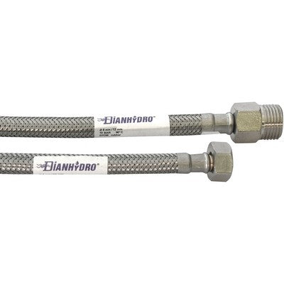 FLESSIBILE INOX MODELLO PROLUNGATO CM. 60 Misura: MF 1/2 x 1/2