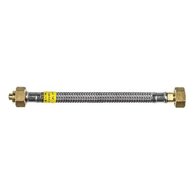 FLESSIBILE PER GAS TRECCIA INOX SICURGAS NG DN8 Misura: 500 mm