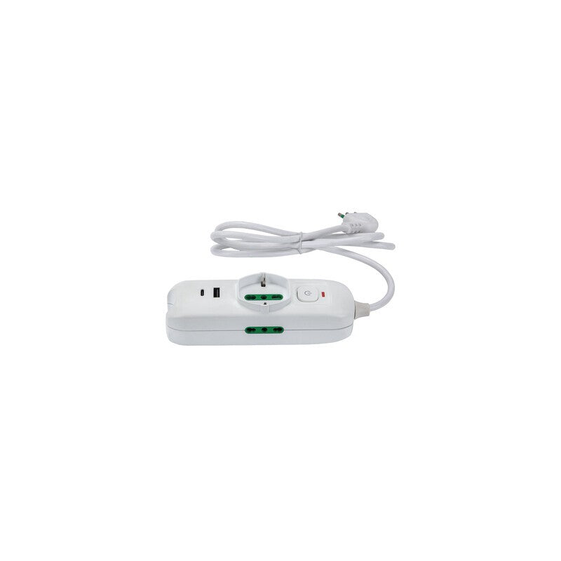 FME 474124 MULTIPRESA 2P BIP+1BIP/SCH+USB-A-C TRIAX