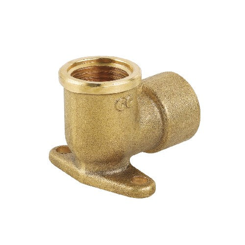 GOMITO FF CON FLANGIA IN OTTONE GIALLO Misura: 3/4"