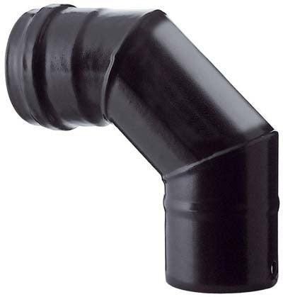 GOMITO PELLET 90° NERO OPACO SAVE