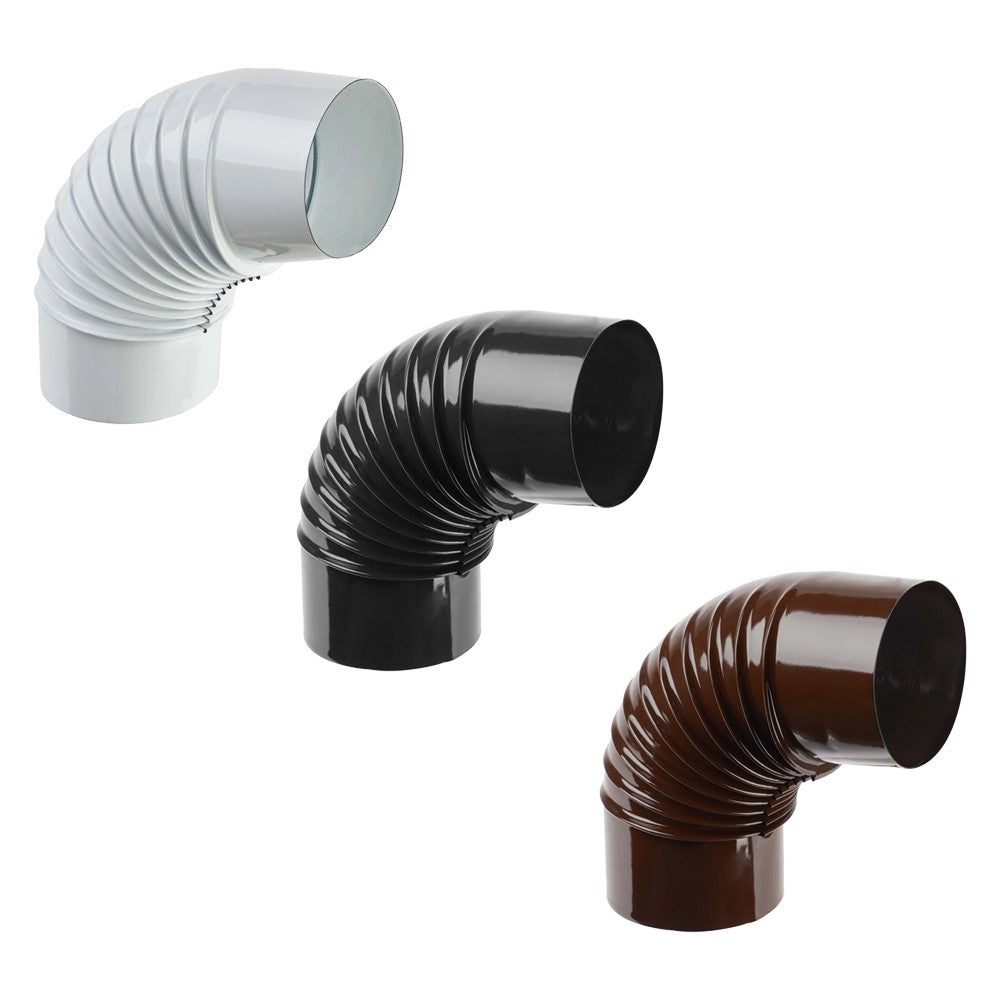 GOMITO SMALTATO PER STUFE ø 15 - 90° marrone