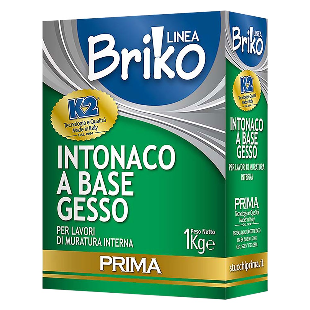 INTONACO BASE GESSO 'BRIKO K2' Kg. 1 - in scatola