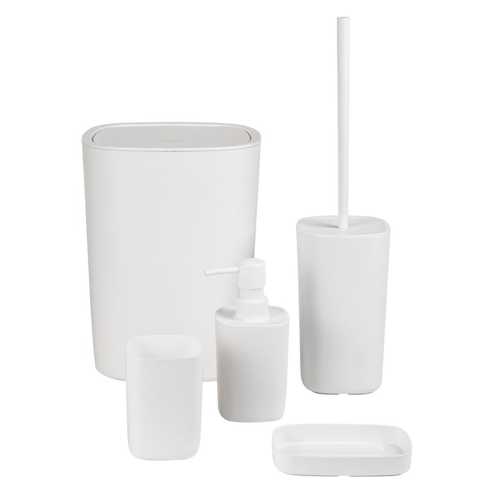 KIT ACCESSORI DA BAGNO 'PODDY' col. bianco