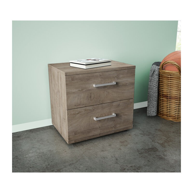 KIT COMODINO 2 CASSETTI 48X36X41 CM ROVERE K105
