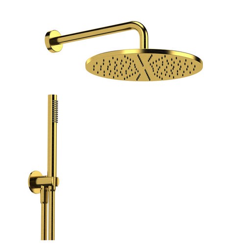KIT SOFFIONE DOCCIA TONDO Misura: cm 30 Oro Spazzolato