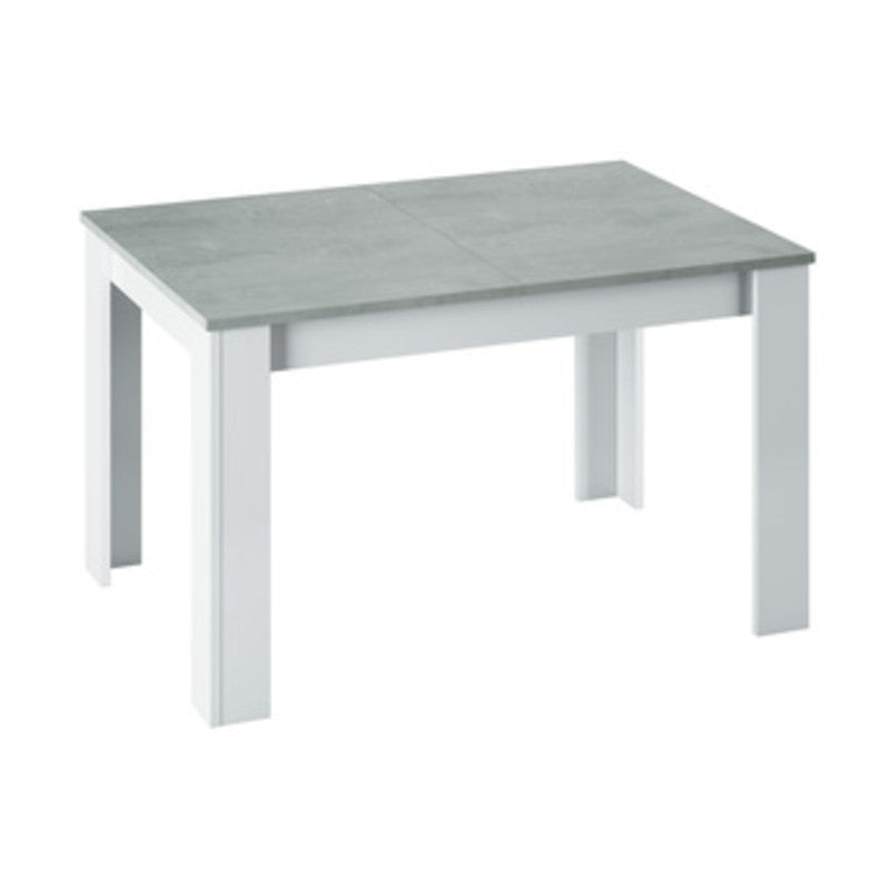 KIT TAVOLO KENDRA 140/190X90XH78CM BIANCO/CEMEN