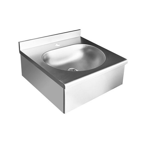 LAVAMANI IN ACCIAIO INOX VASCA SEMISFERICA Misura: cm 50x50x20,5