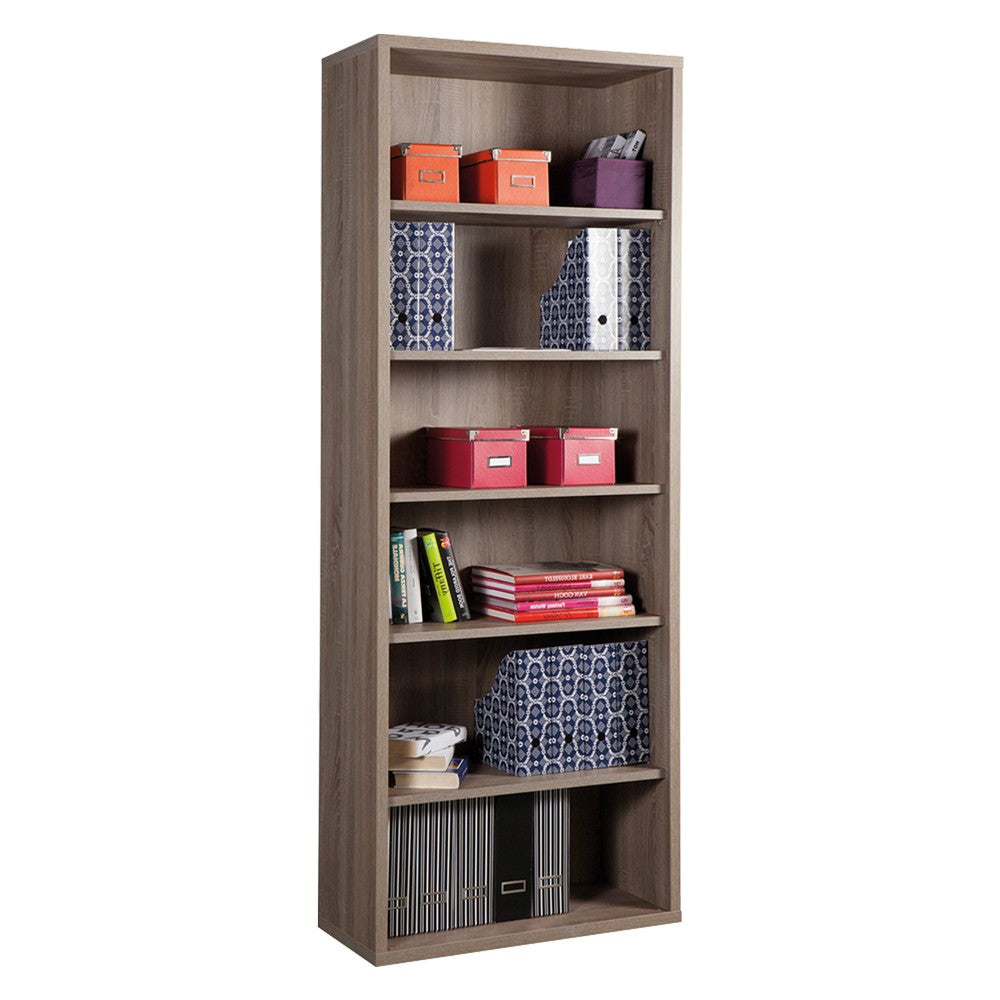 LIBRERIA 6 RIPIANI LINEA 'DISEGNO' 6 rip.-cm.35 x 81 x h.217,2 rovere tartufo