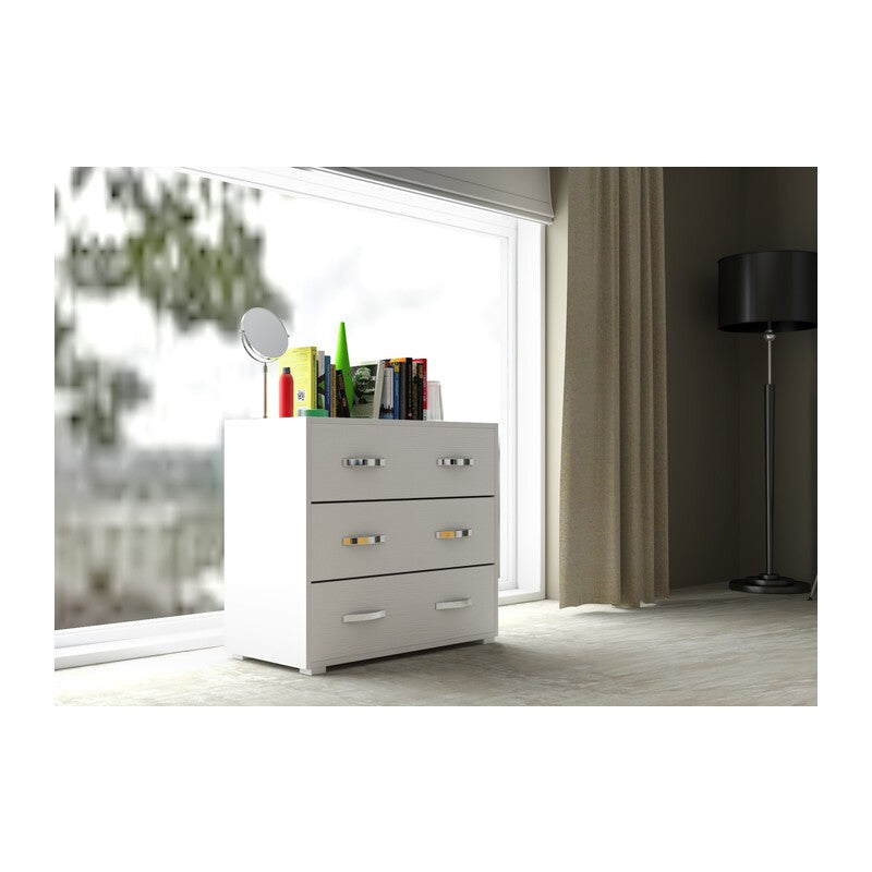 LINEA MODERN CASSETTIERA 3C BIAN FRAS 81X91X45