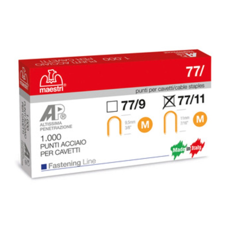 MAESTRI PUNTI SPILLATRICE 77/11 DA 1000 PZ
