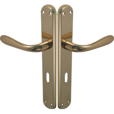 MANIGLIA GOCCIA OTTONE PLACCA FORO PATENT