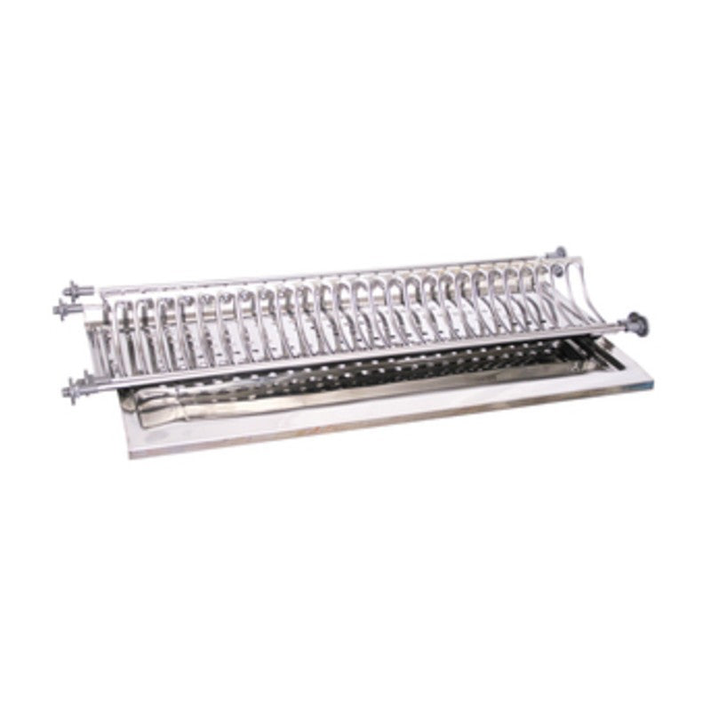 MENSOLA SCOLAPIATTI ACCIAIO INOX C/VASCH 76 CM