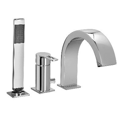 MISCELATORE BORDO VASCA CON DEVIATORE E BOCCA EROGAZIONE LINEA RINGO Misura: Cromo