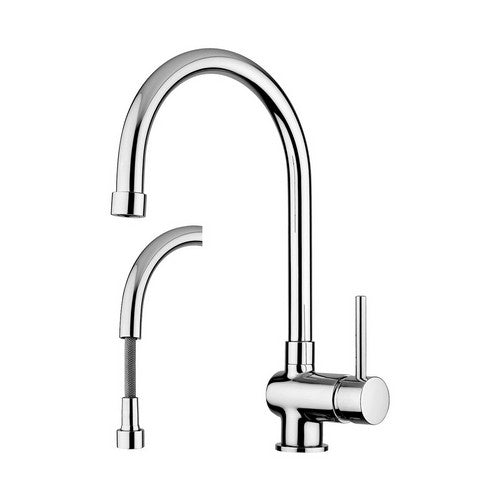 MISCELATORE LAVELLO CON DOCCIA ESTRAIBILE STICK Misura: Cromo