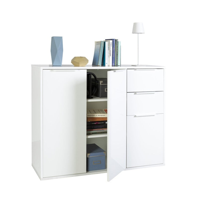 MOBILE 3A+2C 86,9X35,4X106 CM BIANCO/BIANCO LUC.