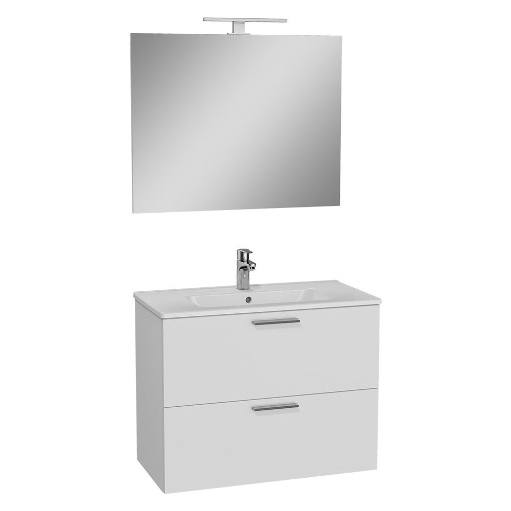 MOBILE BAGNO 'MIA' base cm. 77,5 x 37,8 x 59,6 - bianco lucido