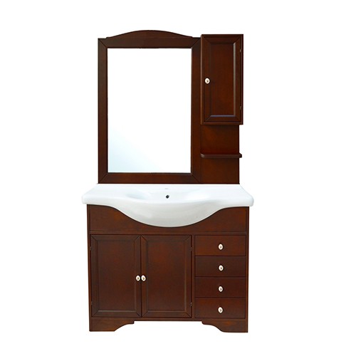 MOBILE BAGNO MONIQUE CON LAVELLO INTEGRATO E SPECCHIO 85 Misura: cm 85