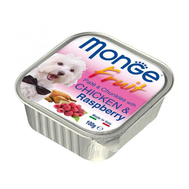 MONGE FRUIT CANE GR.100 POLLO/LAMPONI