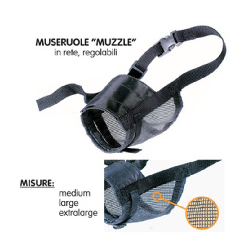 MUSERUOLA P/CANI MUZZLE IN RETE TAGLIA M