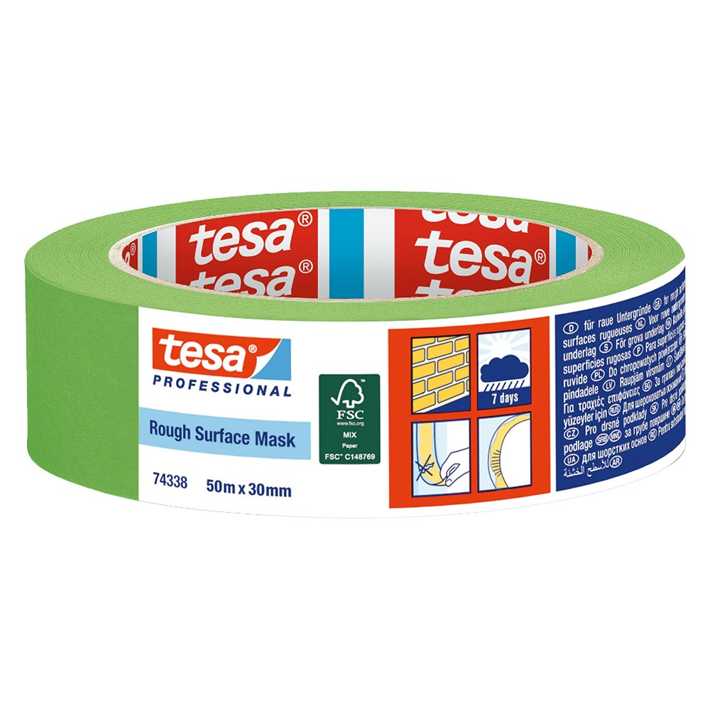 NASTRO PER MASCHERATURA 'ROUGH SURFACE MASK 74338' mm 30 x mt. 50 - colore verde
