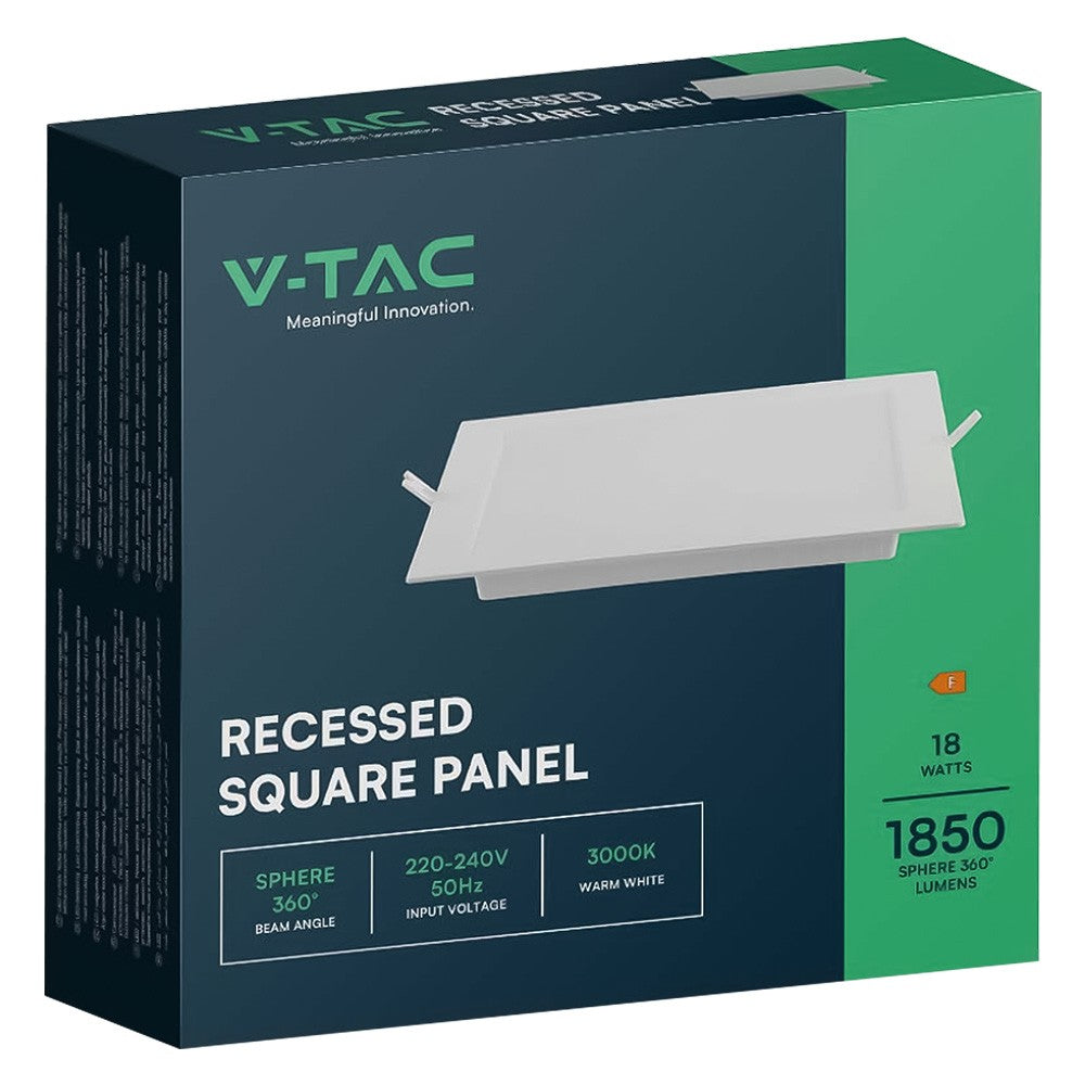 PANNELLO LED AD INCASSO QUADRO 6500K - l. bianca fredda